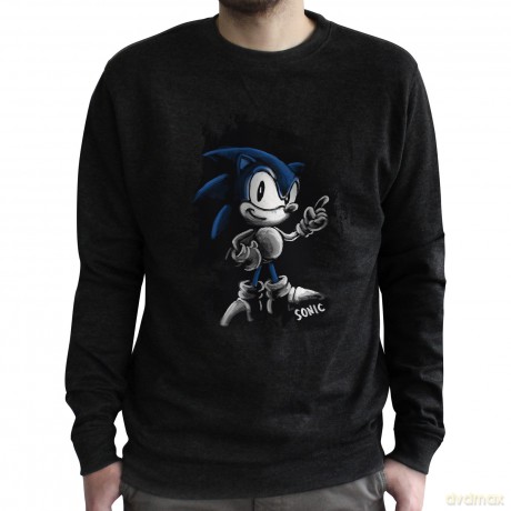 SONIC Sweat vintage Sonic men used black