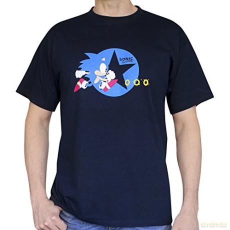SONIC T-shirt Running man SS navy basic XL