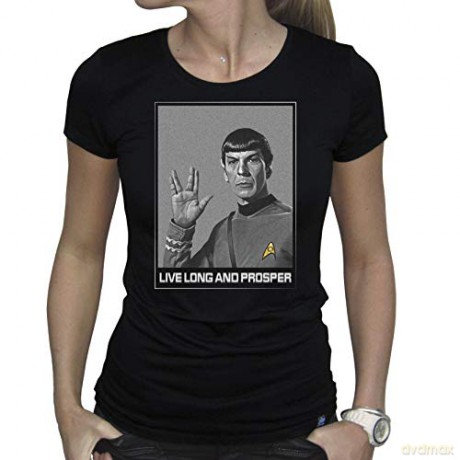 STAR TREK T-shirt Spock woman SS black new fit L