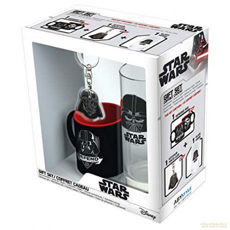 STAR WARS Pck Glass 29cl + Keyring + Mini Kubek Darth Vader (Gwiezdne Wojny)