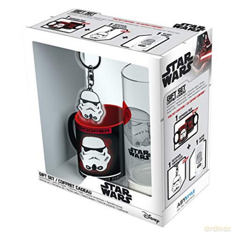 STAR WARS Pck Glass 29cl + Keyring + Mini Kubek Trooper (Gwiezdne Wojny)