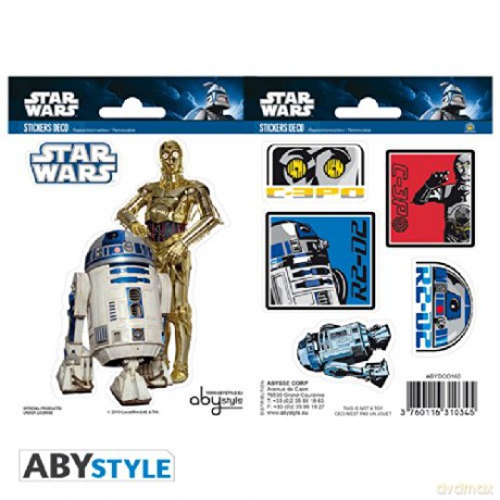 STAR WARS Stickers 161 cm/ 2 sheets R2-D2/ C3PO (Gwiezdne Wojny)