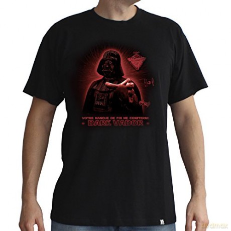 STAR WARS T-shirt DarthVader Faith man SS black new fit (Gwiezdne Wojny)