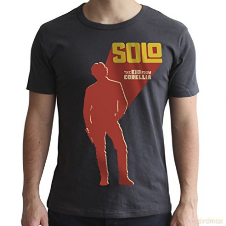 STAR WARS T-shirt Kid from Corelia man SS dark grey new fit (Gwiezdne Wojny) XS