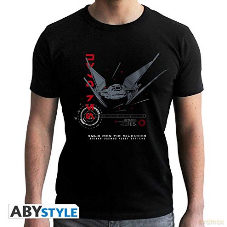 STAR WARS T-shirt Tie Silencer E8 man SS black new fit (Gwiezdne Wojny) XL