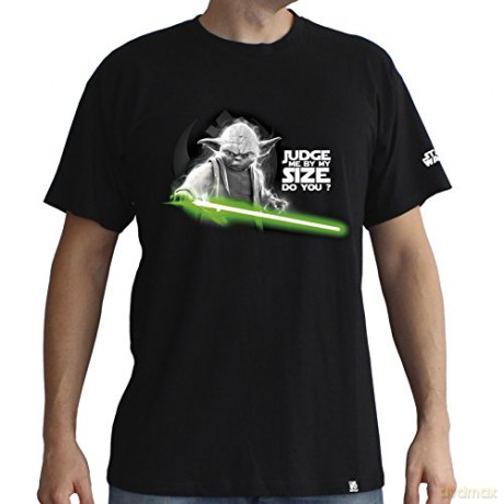 STAR WARS T-shirt Yoda man SS black basic (Gwiezdne Wojny) M