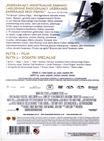 Sweeney Todd: Demoniczny Golibroda z Fleet Street (Premium Collection) [2DVD]