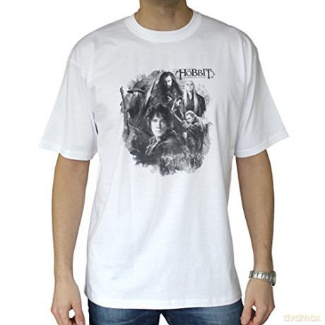 THE HOBBIT T-shirt group man SS white 150gr XL
