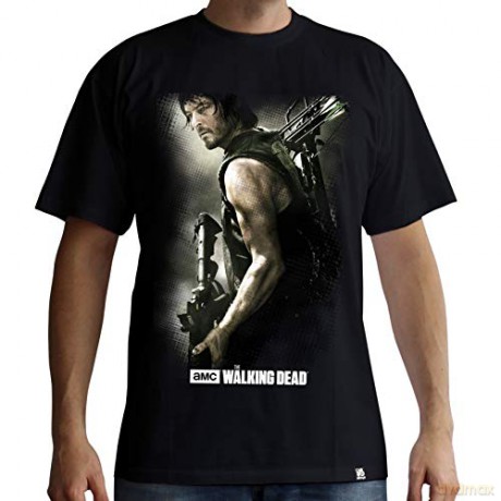 THE WALKING DEAD T-shirt Daryl Crossbow man SS black basic S