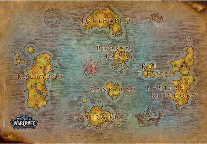 WORLD OF WARCRAFT Poster Map (91.5x61)