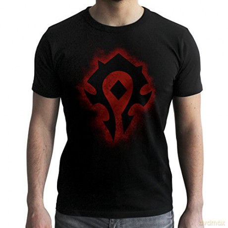 WORLD OF WARCRAFT T-shirt Horde man SS black new fit S