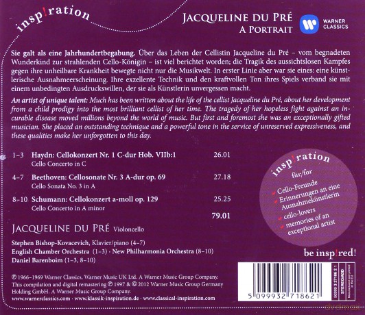 Du Pre: Jacqueline Du Pre: A Portrait [CD]