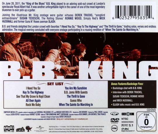 B.B. King: Bb King And Friends Live At The Royal Albert Hall [CD]+[DVD]