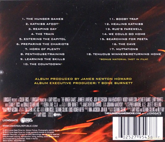 The Hunger Games Score soundtrack (Igrzyska Śmierci) (James Newton Howard) [CD]