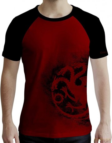 GAME OF THRONES T-shirt Targaryen man SS red & black premium (Gra o Tron) L