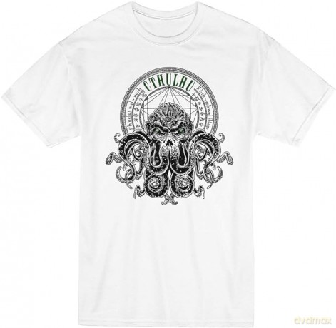 CTHULHU T-shirt Cthulhu man SS white new fit M