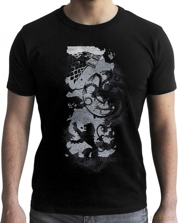 GAME OF THRONES T-shirt Map man SS black new fit (Gra o Tron) M