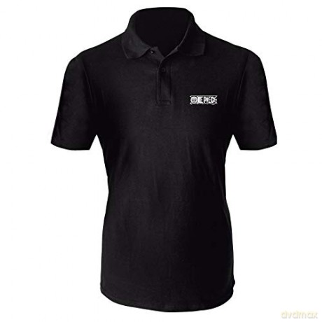 ONE PIECE Polo Shirt Skull Luffy man SS black M