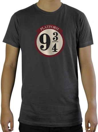 HARRY POTTER T-shirt 9 3/4 man SS dark grey basic L
