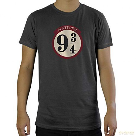HARRY POTTER T-shirt 9 3/4 man SS dark grey basic XL