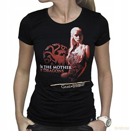 GAME OF THRONES T-shirt Mother of dragons woman SS black basic (Gra o Tron) M