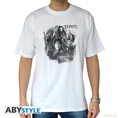 THE HOBBIT T-shirt group man SS white 150gr L