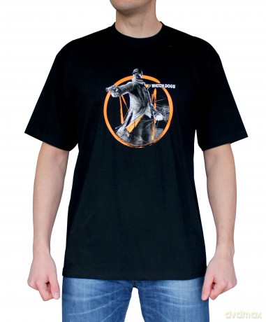 WATCH DOGS T-shirt Fox Tag man SS black basic XL