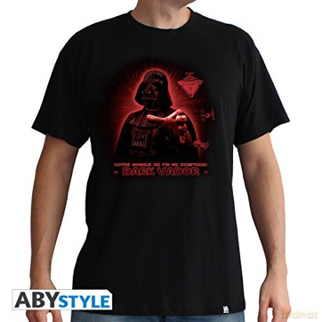 STAR WARS T-shirt DarthVader Faith man SS black new fit (Gwiezdne Wojny) L