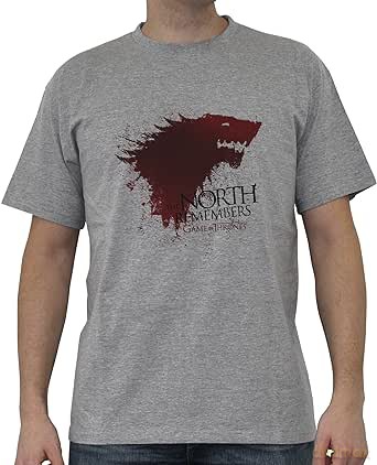 GAME OF THRONES T-shirt The North... man SS sport grey basic (Gra o Tron) S