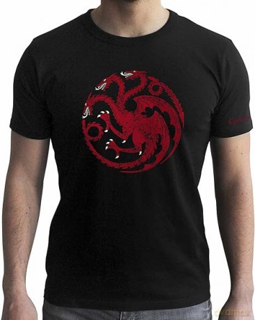 GAME OF THRONES T-shirt Targaryen man SS black new fit (Gra o Tron) S