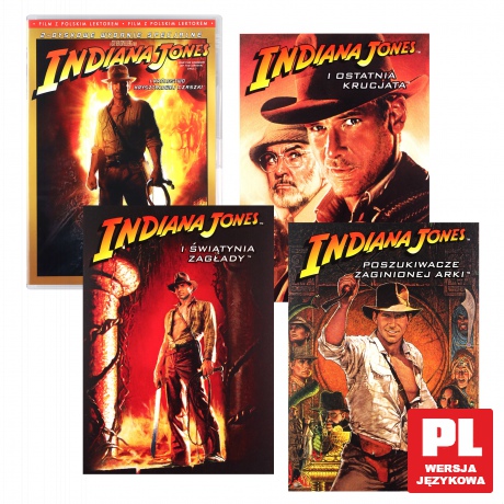 Indiana Jones Quadrilogy (polski lektor) Pakiet [4DVD]