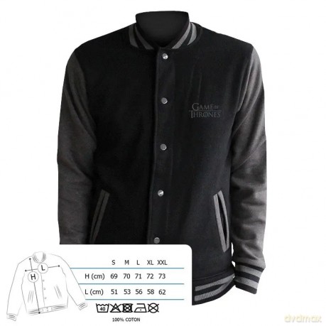 GAME OF THRONES Jacket Stark man black/dark grey (Gra o Tron)