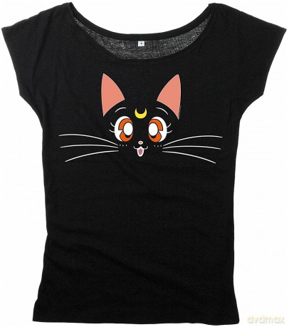 SAILOR MOON T-shirt Luna woman SS black L