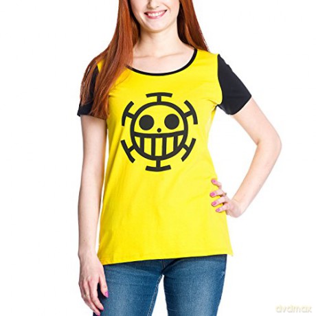ONE PIECE T-shirt Trafalgar Law woman SS yellow premium M
