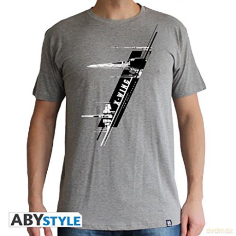 STAR WARS T-shirt X-Wing Resistance man SS sport grey basic (Gwiezdne Wojny) L