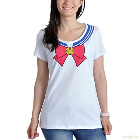 SAILOR MOON T-shirt Cosplay woman SS white premium M
