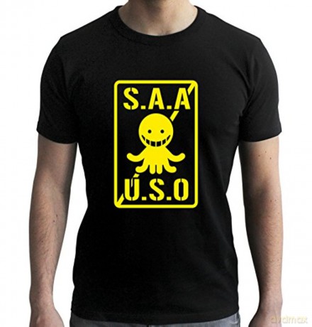 ASSASSINATION CLASSROOM T-shirt S.A.A.U.S.O man SS black-new fit L