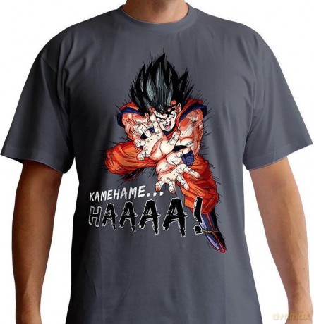 DRAGON BALL T-shirt DBZ/ Kamehameha man SS dark grey basic XL