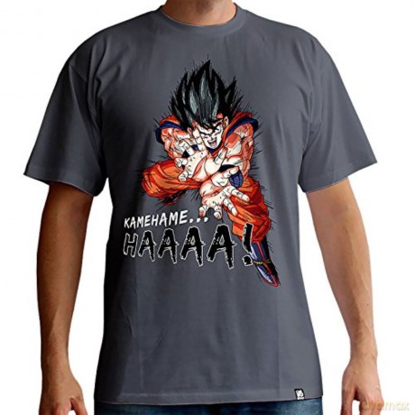 DRAGON BALL T-shirt DBZ/ Kamehameha man SS dark grey basic L