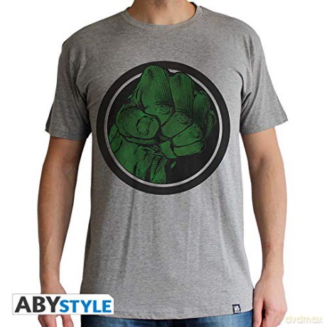 MARVEL T-shirt Hulk Smash man SS sport grey basic XL