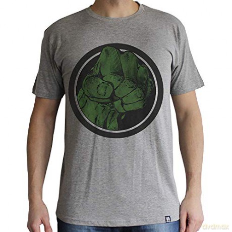 MARVEL T-shirt Hulk Smash man SS sport grey basic S