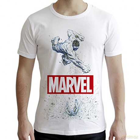 MARVEL T-shirt MARVEL Hulk man SS white new fit L