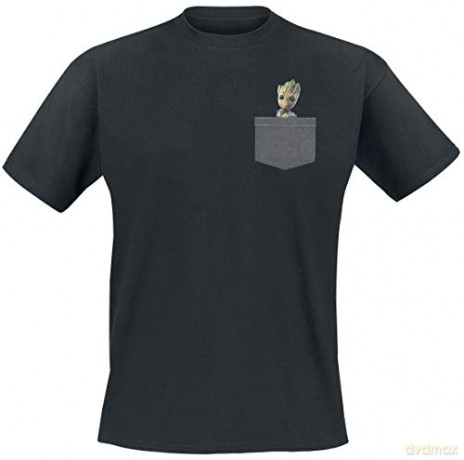 MARVEL T-shirt Pocket Groot man SS black new fit XL