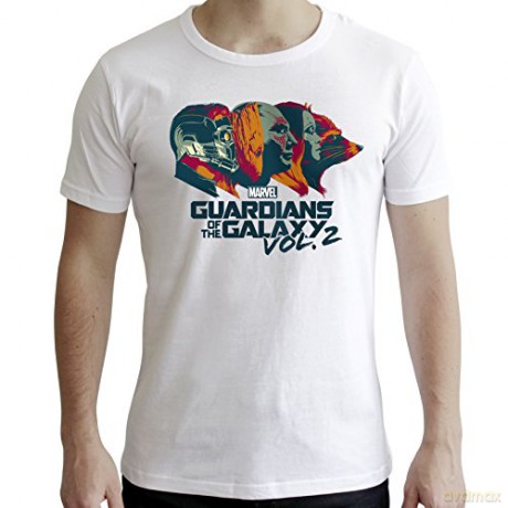 MARVEL T-shirt Guardians of the Galaxy man SS white new fit XS