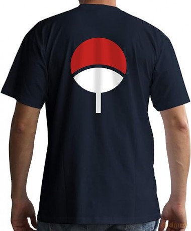 NARUTO SHIPPUDEN T-shirt Uchiha man SS navy basic L