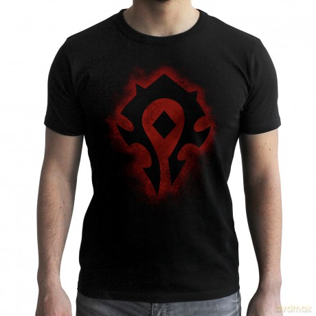 WORLD OF WARCRAFT T-shirt Horde man SS black new fit XL
