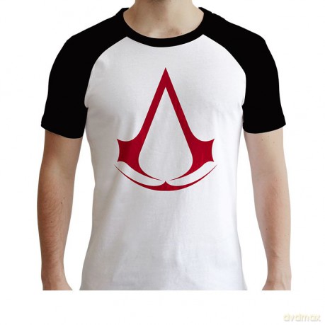 ASSASSIN'S CREED T-shirt Crest man SS white & black premium XS