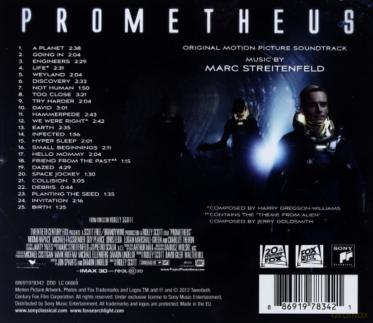 Prometheus soundtrack (Prometeusz) (Marc Streitenfeld) [CD]
