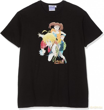 THE SEVEN DEADLY SINS T-shirt Groupe man SS black basic XL