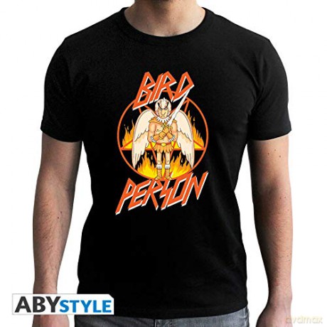 RICK AND MORTY T-shirt Birdperson man SS black new fit XXL